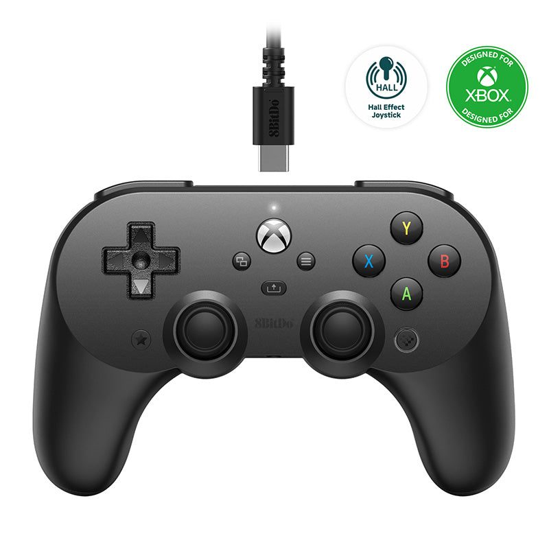 8BitDo Pro 2 Wired Controller for Xbox (Hall Effect joysticks) - Controller Edition for Supported Gaming Platforms