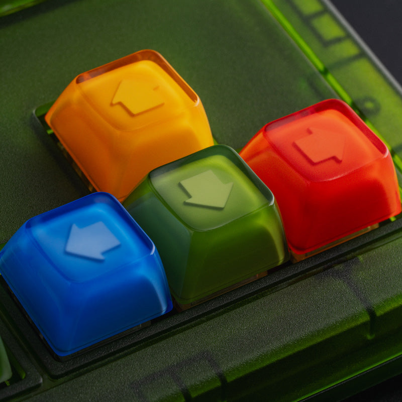 8BitDo Double-Layered Crystal Arrow Keycaps - Keyboard Keycap Set for Compatible Mechanical Layouts