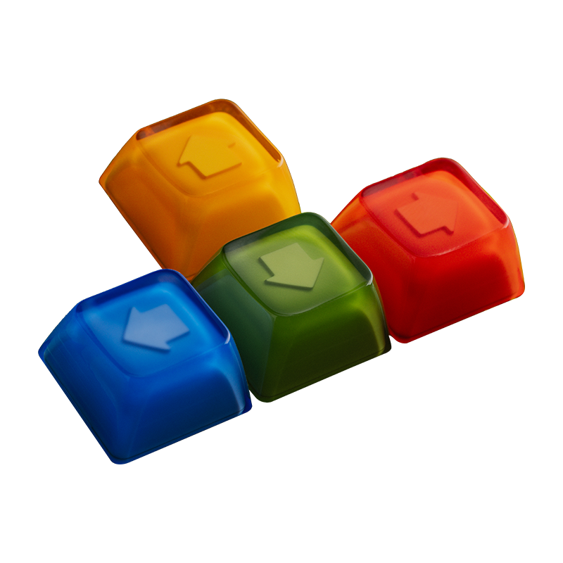 8BitDo Double-Layered Crystal Arrow Keycaps - Keyboard Keycap Set for Compatible Mechanical Layouts