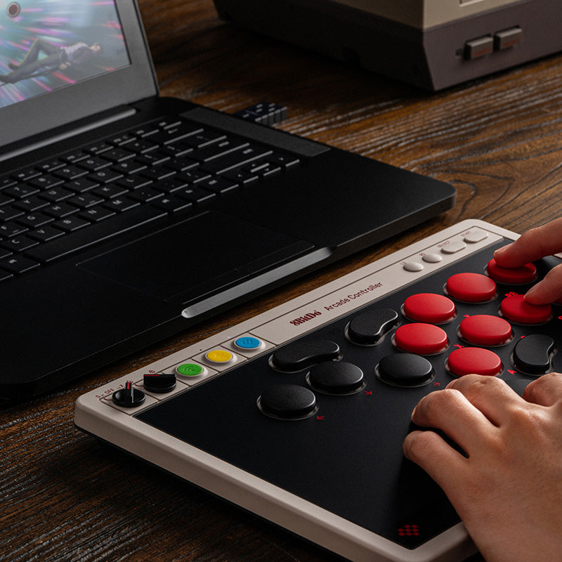 8BitDo Arcade Controller - Arcade-Style Controller for Compatible Gaming Setups