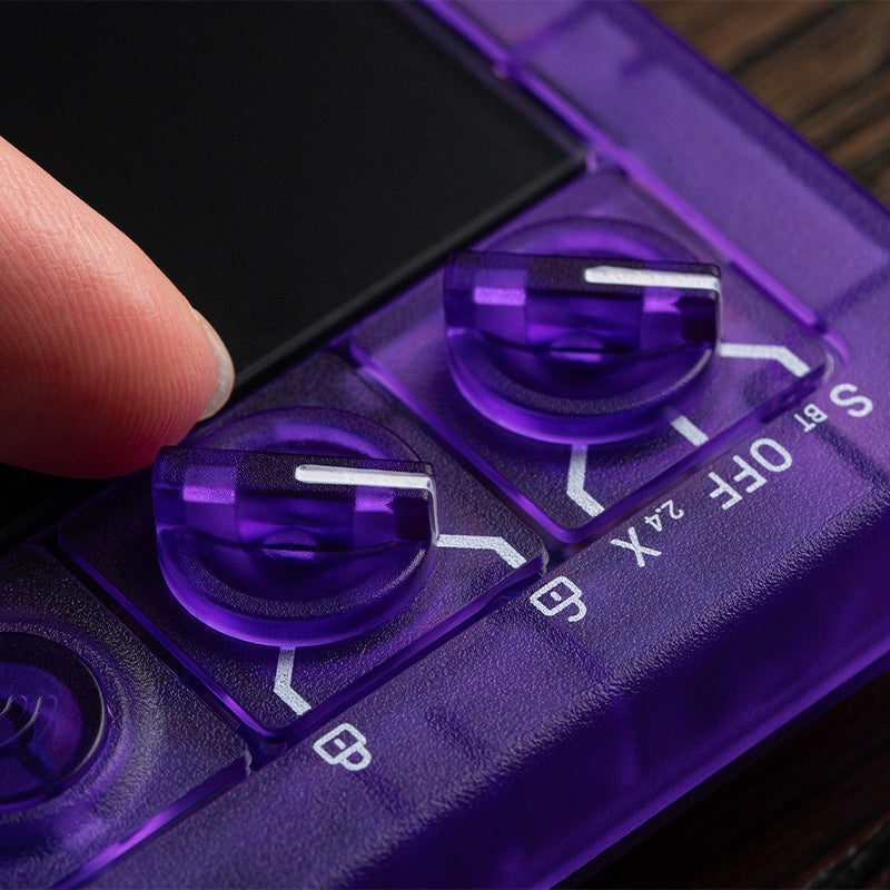 8BitDo Arcade Controller - Transparent Purple Signature Edition - Arcade-Style Controller for Compatible Gaming Setups