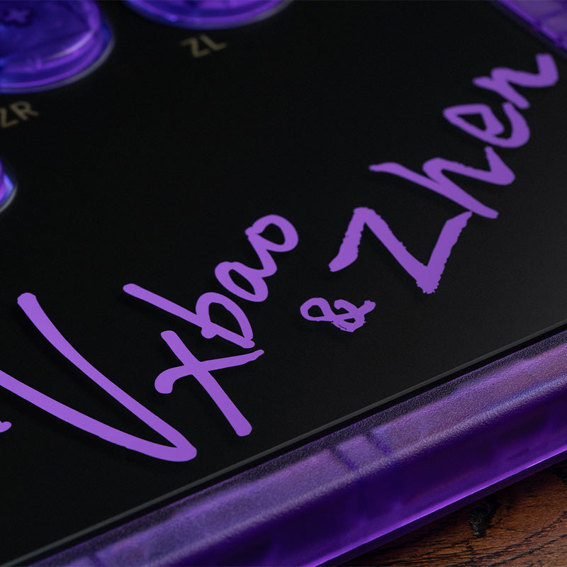 8BitDo Arcade Controller - Transparent Purple Signature Edition - Arcade-Style Controller for Compatible Gaming Setups