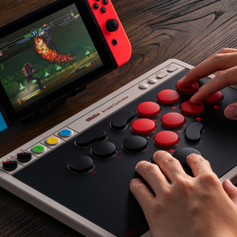 8BitDo Arcade Controller - Arcade-Style Controller for Compatible Gaming Setups